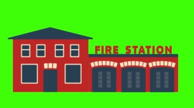 yeşil ekran, binalar, İtfaiye