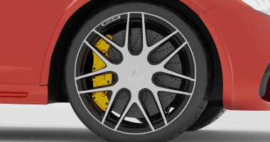 Mercedes Benz AMG E63 3d rendering car on isolated background