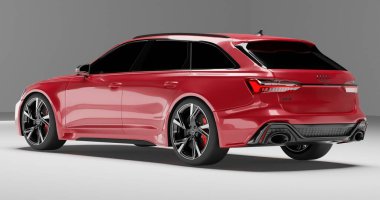 Audi RS6 Avant 3d rendering car on isolated background