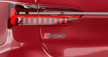 Audi RS6 Avant 3d rendering car on isolated background