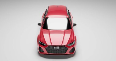 Audi RS6 Avant 3d rendering car on isolated background