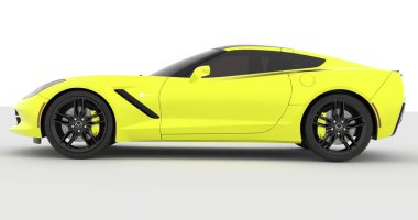 Corvette C7 3d rendering car on isolated background