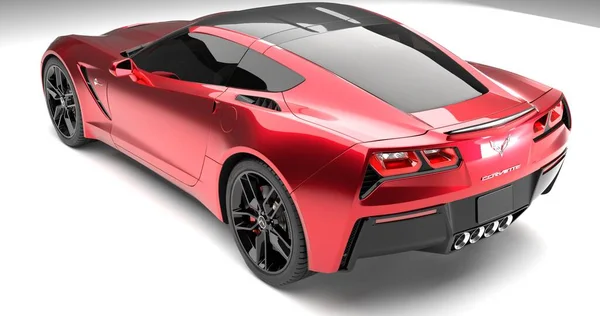 Corvette Carro Renderização Fundo Isolado — Fotografia de Stock