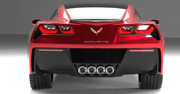 Corvette Rendering Car Isolated Background — Foto de Stock
