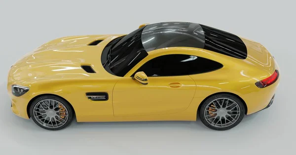 Mercedes Benz AMG GT 3d rendering car on isolated background