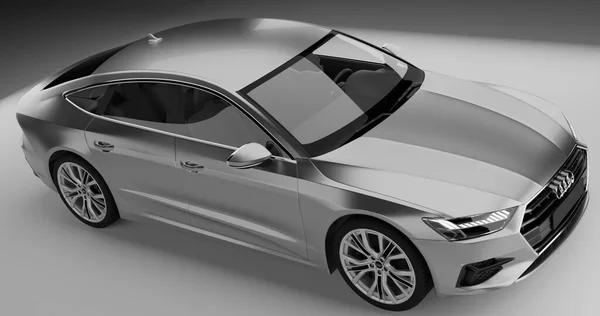 Audi Sportsback Vykreslování Auto Izolovaném Pozadí — Stock fotografie
