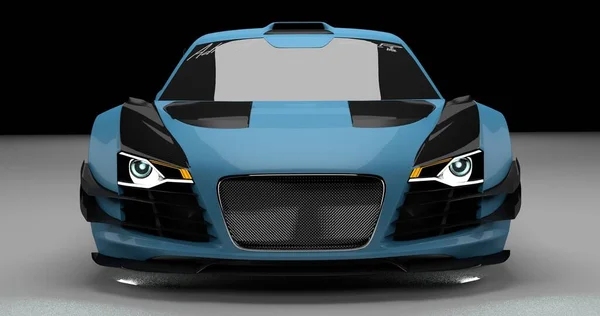 Audi R8 GTR 3d rendering car on isolated background