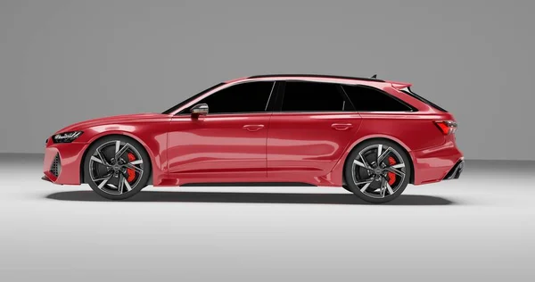 Audi RS6 Avant 3d rendering car on isolated background