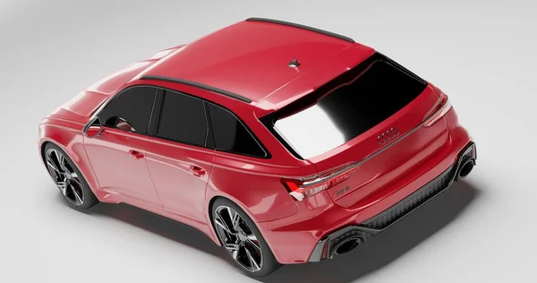 Audi RS6 Avant 3d rendering car on isolated background