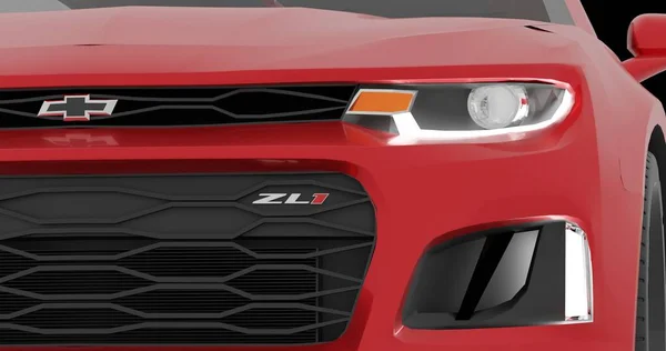 Chevrolet Camaro ZL1 3d rendering car on isolated background
