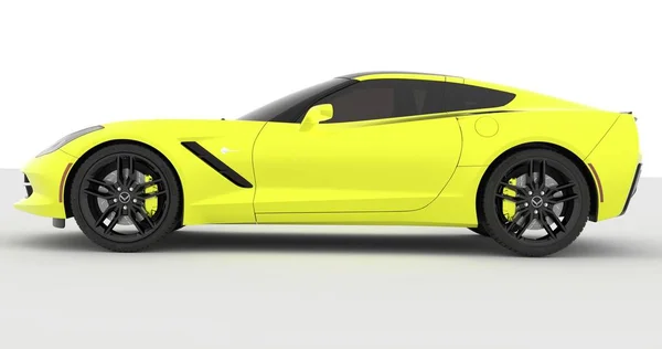 Corvette Rendering Car Isolated Background — ストック写真