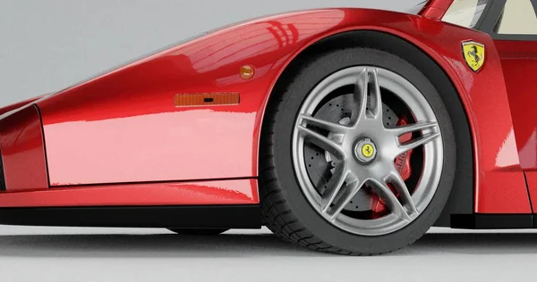 Enzo Ferrari Rendering Car Isolated Background — Foto de Stock