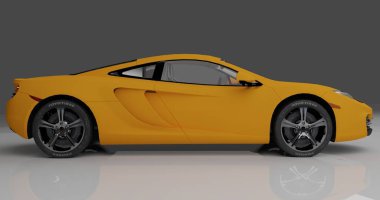 Mclaren P4 3d rendering car on isolated background