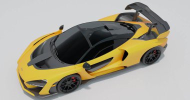 McLaren Senna 3d Rendering car on isolated background