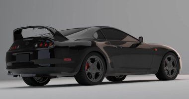 Toyota Supra 3d rendering on isolated background