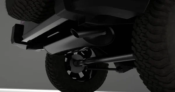 Jeep Wrangler, izole edilmiş arka planda 3D görüntüleme aracı