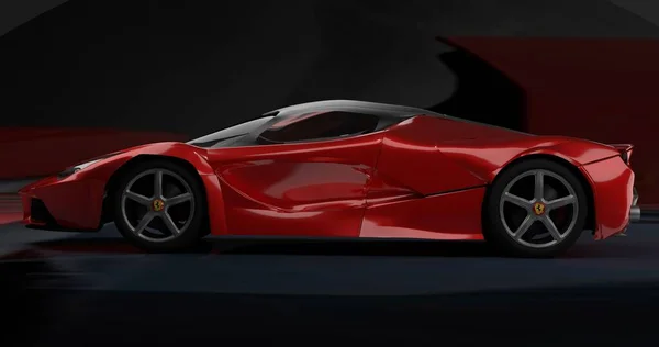 Ferrari Рендеринг Автомобиля Изолированном Фоне — стоковое фото