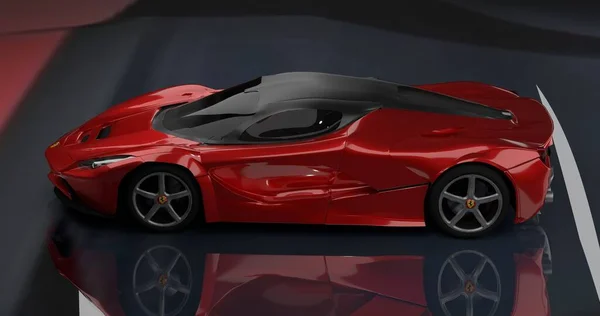 Ferrari Rendering Car Isolated Background — Foto Stock
