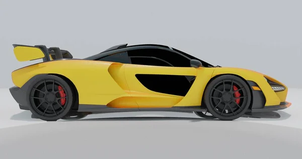 McLaren Senna 3d Rendering car on isolated background
