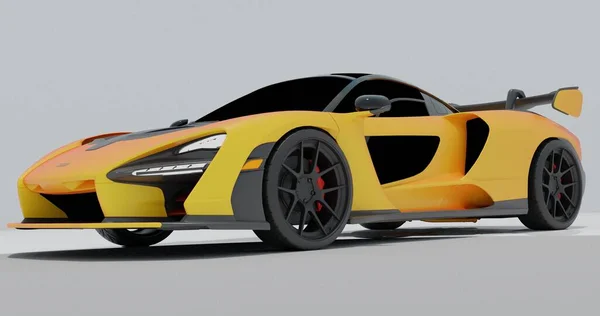 McLaren Senna 3d Rendering car on isolated background