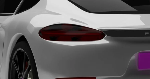 孤立背景下的Porsche Cayman 3D模型 班滕2021年6月29日 — 图库照片