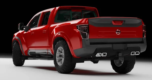 İzole edilmiş arka planda 3d Nissan Titan