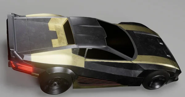 İzole edilmiş arkaplanda Cyberpunk oyunundan Quadra V Tech 'in 3 boyutlu görüntüleme aracı