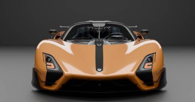 İzole edilmiş arkaplanda SSC Tuatara Striker 'ın 3B canlandırması