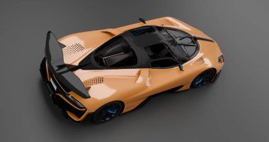 İzole edilmiş arkaplanda SSC Tuatara Striker 'ın 3B canlandırması