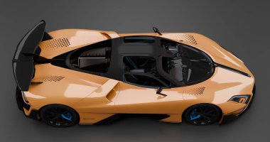 İzole edilmiş arkaplanda SSC Tuatara Striker 'ın 3B canlandırması