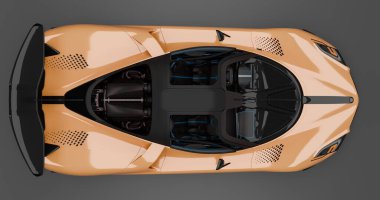 İzole edilmiş arkaplanda SSC Tuatara Striker 'ın 3B canlandırması