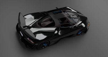 İzole edilmiş arkaplanda SSC Tuatara Striker 'ın 3B canlandırması