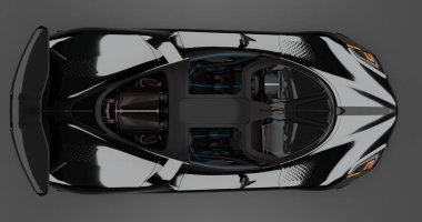 İzole edilmiş arkaplanda SSC Tuatara Striker 'ın 3B canlandırması