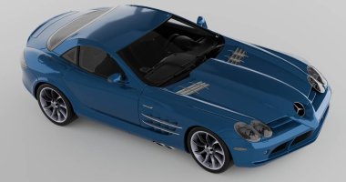 Mercedes SLR Mclaren 2004 'ün 3 boyutlu canlandırması izole arkaplanda