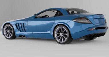 Mercedes SLR Mclaren 2004 'ün 3 boyutlu canlandırması izole arkaplanda