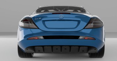 Mercedes SLR Mclaren 2004 'ün 3 boyutlu canlandırması izole arkaplanda
