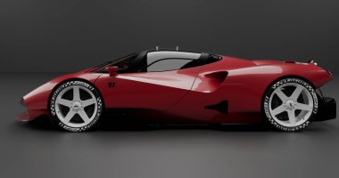 Göz kamaştırıcı Nilu27 konsept spor arabası. Pürüzsüz tasarım ve açık motor.