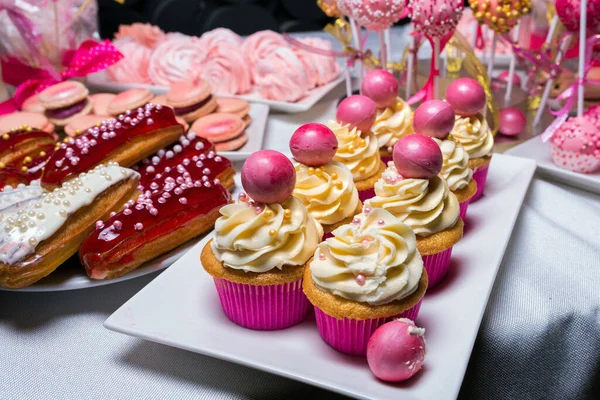 Sweet Decorated Cupcakes Children Birthday — Stock Photo, Image