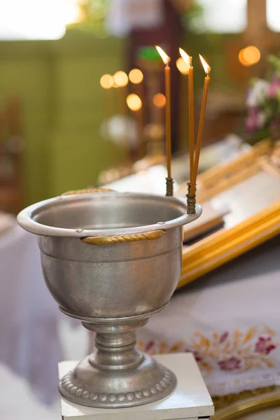 Fonte Para Batismo Igreja — Fotografia de Stock