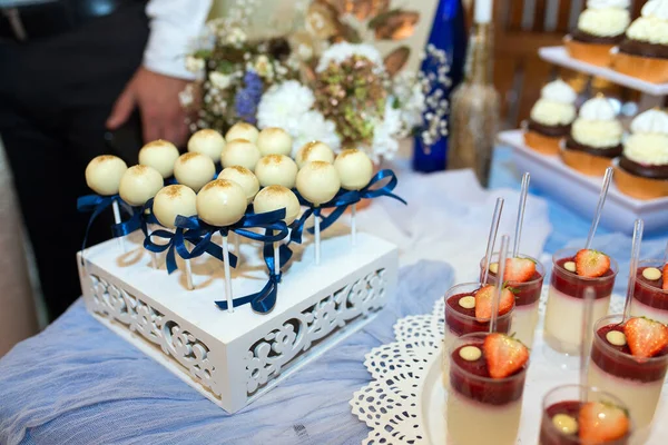 Dessert Variety Decorated Sweets — Stock Photo, Image