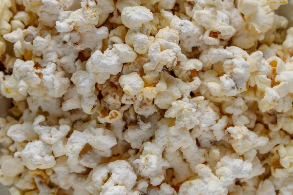 Smažená Textura Popcornu Velké Makro — Stock fotografie