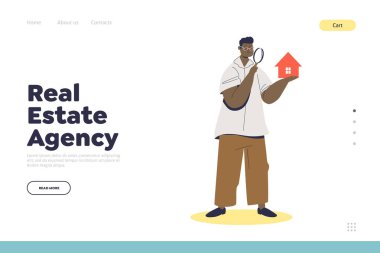 Emlak acentesi ve emlakçıyla emlak değerlendirmesi iniş sayfası.