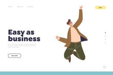 Mutlu gülümseyen iş adamlarıyla iniş sayfası konsepti