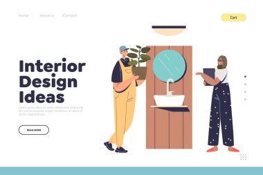 Modern banyoda çalışan ve tasarımcı olan iç tasarım fikirleri.