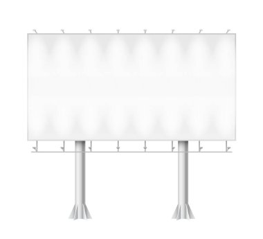 İki bacaklı boş ilan panosu. Reklam ve tasarım için şablon modeli