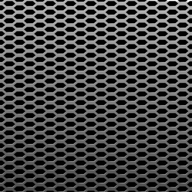 Gümüş ya da çelik metal desenli arka plan. Gerçekçi delinmiş sayfa yapısı