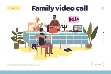 Şükran Günü yemeğinde ailelerin ailelerine telefon ettiği aile videosu.