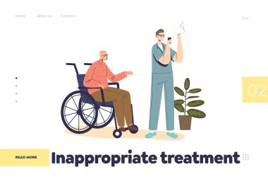 Erkek hemşireyle hastane iniş sayfasında uygunsuz tedavi yaşlı hastayı görmezden geliyor.