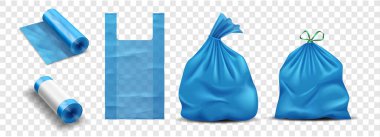 Çöp, çöp ve çöp için plastik torba. Polietilen çöp torbası, yeni torbalar.
