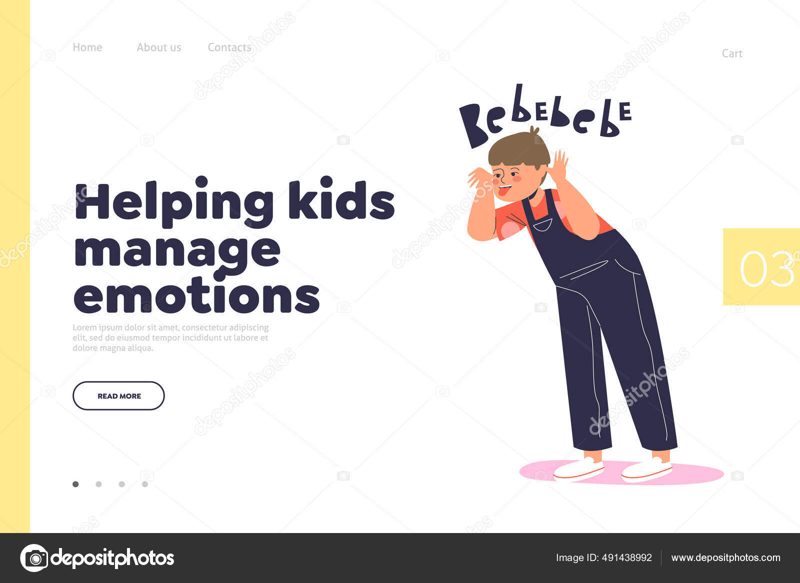 用顽皮的小男孩鬼鬼祟祟地做出滑稽的表情来管理孩子登陆页面的情感概念图库矢量图©zuperia 491438992, image size:1600x1167